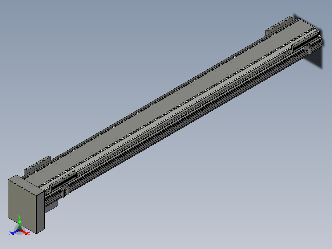直线模组LHA170-S1450-D设计图纸正等轴测图