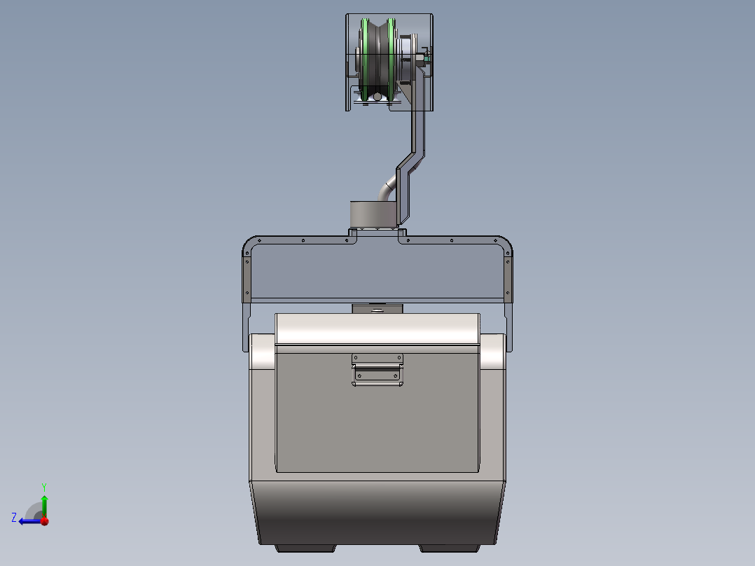 自带动力索道车sw18可编辑右视图