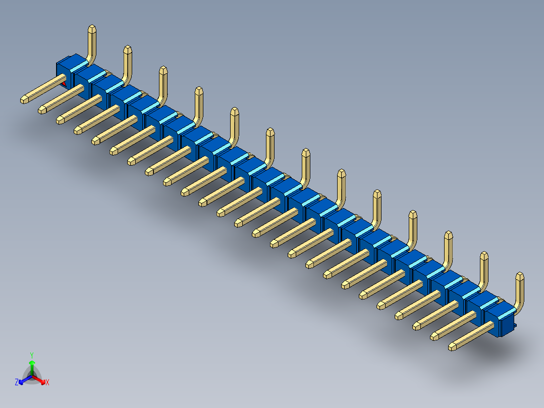 彩色公排针 100mil 2.54mm 系列-DS1022_blue_25p_100mil_Type_SMT_R1_rev1.0
