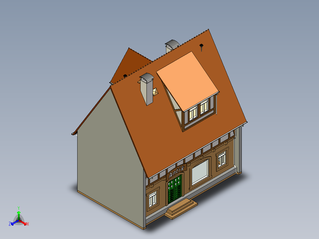 房子正等轴测图