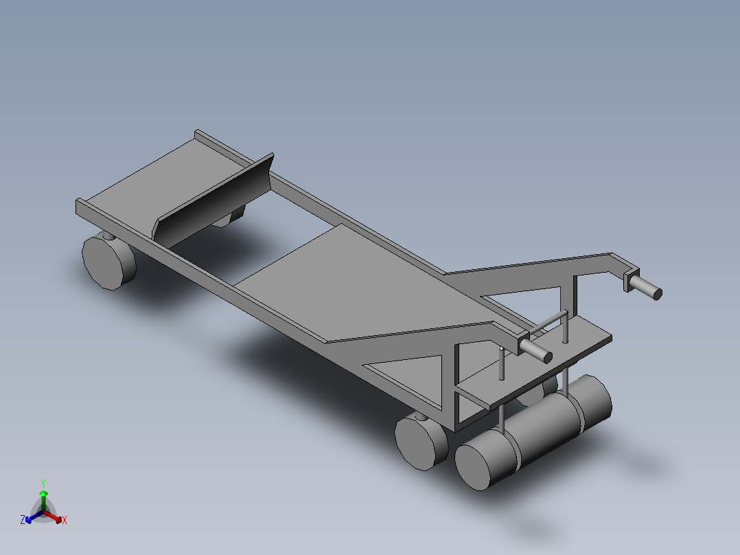 园林绿化草皮铺设装置正等轴测图