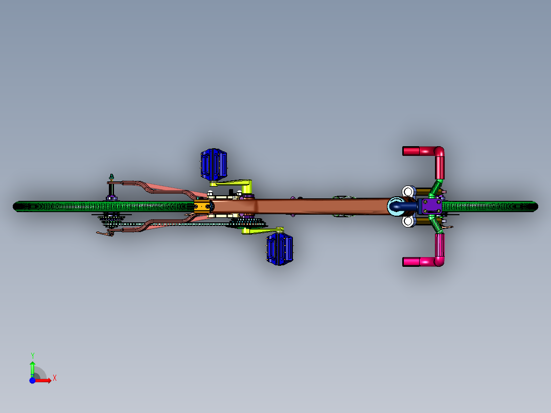公路竞速欧米茄弯把比赛自行车前视图