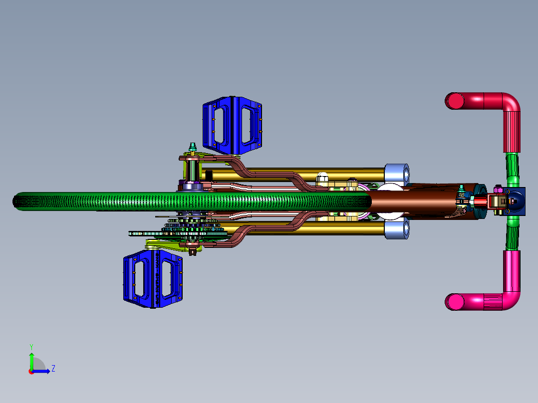 公路竞速欧米茄弯把比赛自行车左视图