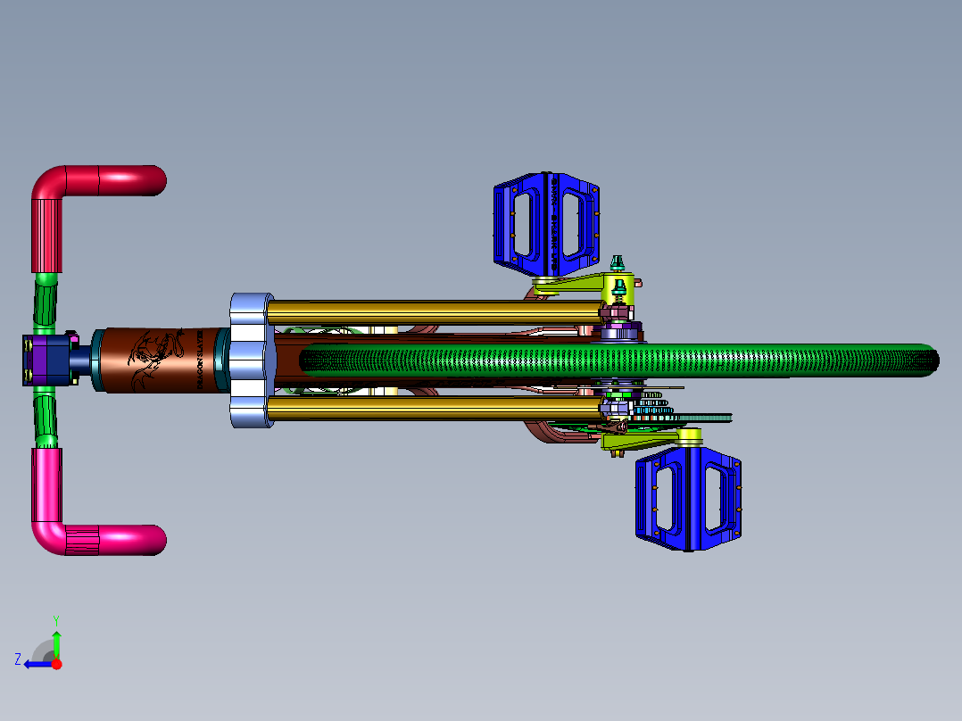 公路竞速欧米茄弯把比赛自行车右视图
