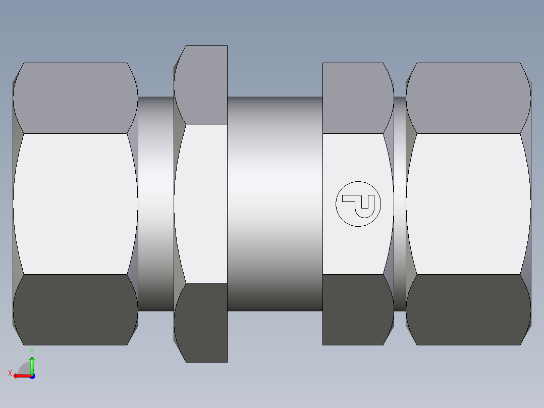 卡套式工业通用硬管接头EO_Bulkhead_union_SV28ZL71后视图
