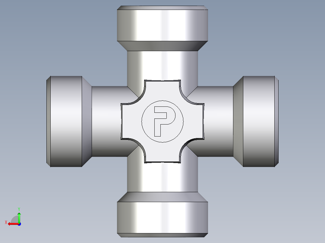卡套式工业通用硬管接头EO_Union_cross_K15L71X后视图