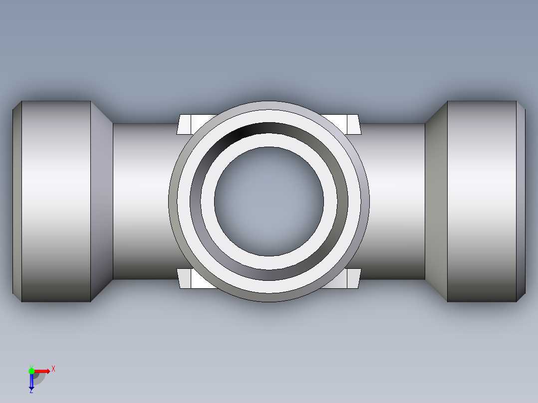 卡套式工业通用硬管接头EO_Union_cross_K15L71X俯视图
