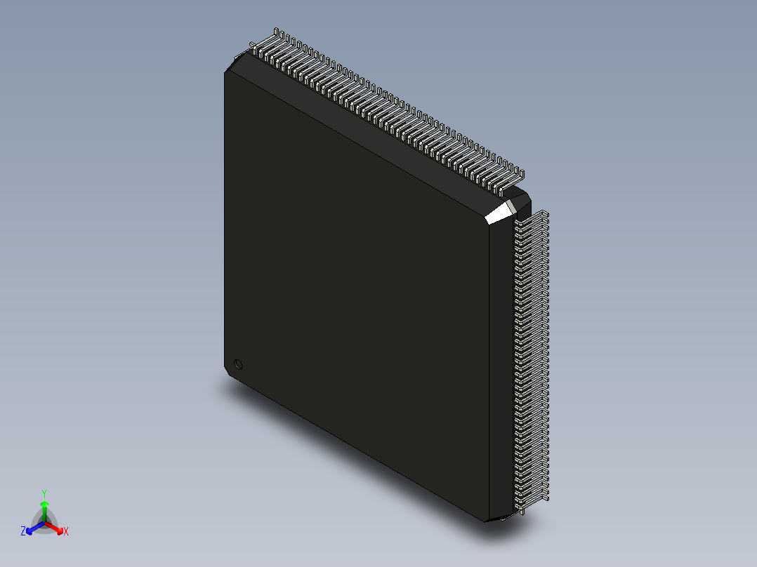 元器件3D封装QFP176_FPT-176P-M01170正等轴测图