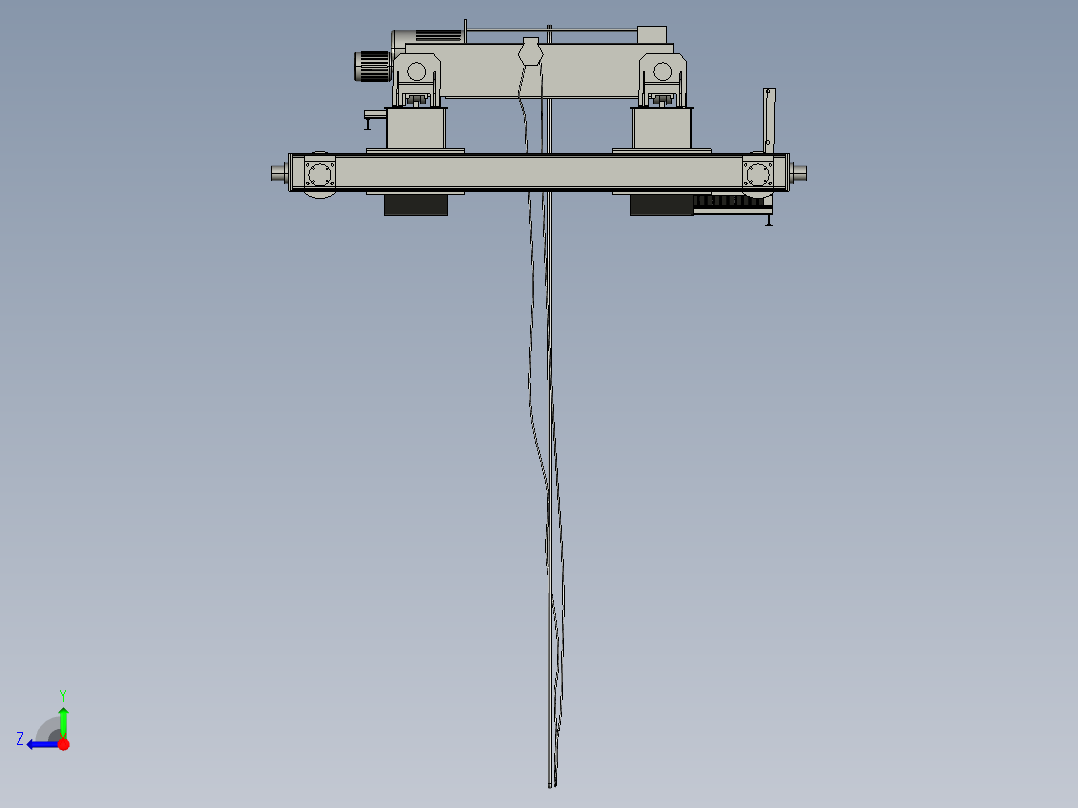 10t起重机右视图