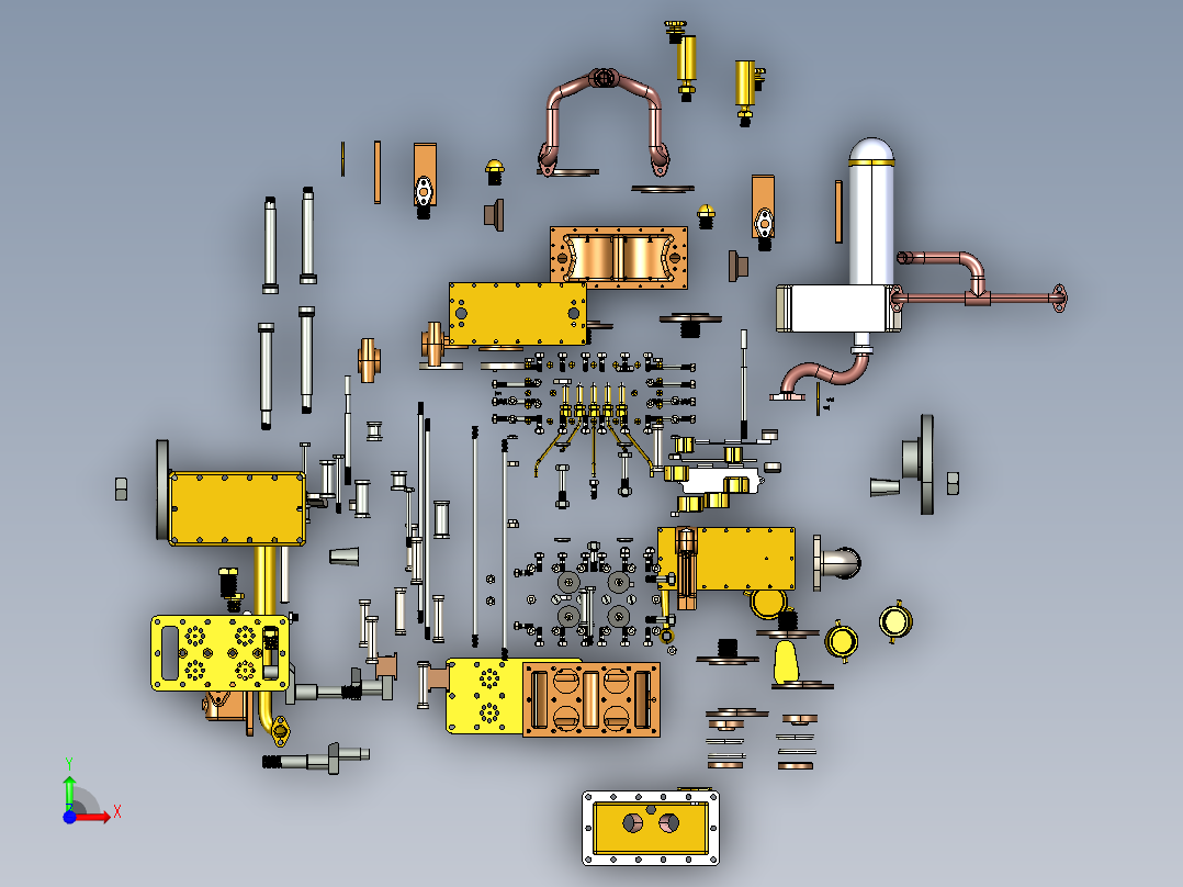 发动机泵前视图