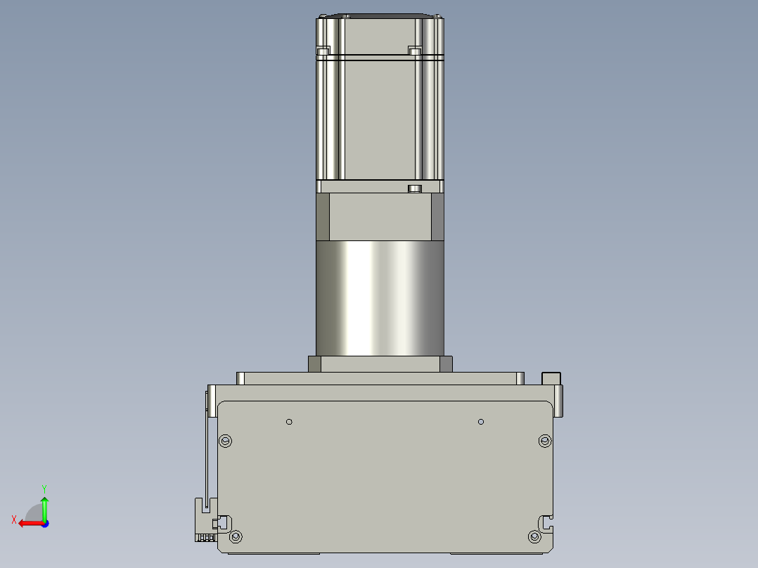 东锦齿条传动DH210G-L167-S1450-BU-减速机+P750W后视图