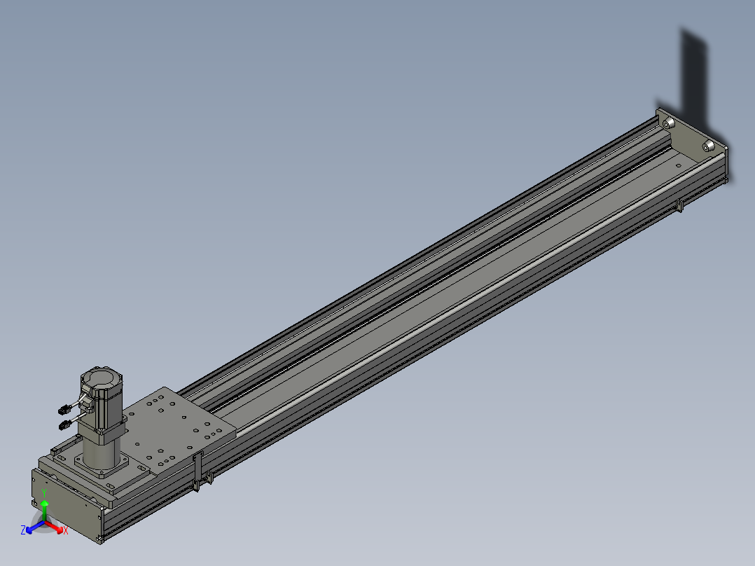 东锦齿条传动DH210G-L167-S1450-BU-减速机+P750W正等轴测图