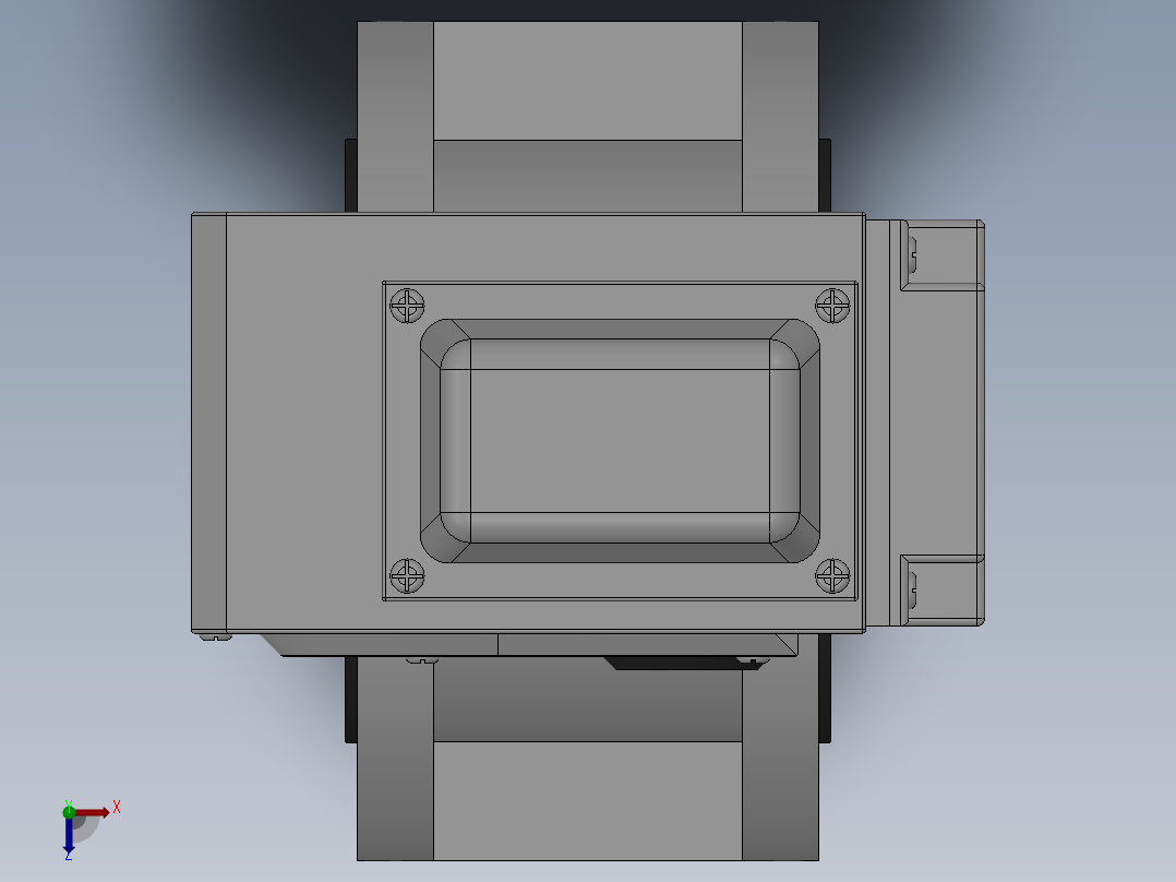 法兰式电动蝶阀-304 DN50-DN400俯视图