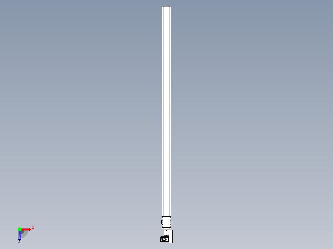 同步带全封闭直线模组TPA-HCB-105D-90-L2350-MR-C-P20-N3俯视图