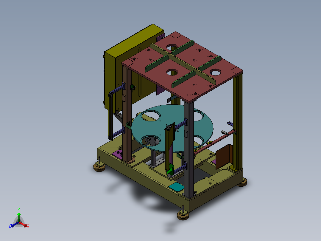 通用型自动化机械机构架正等轴测图
