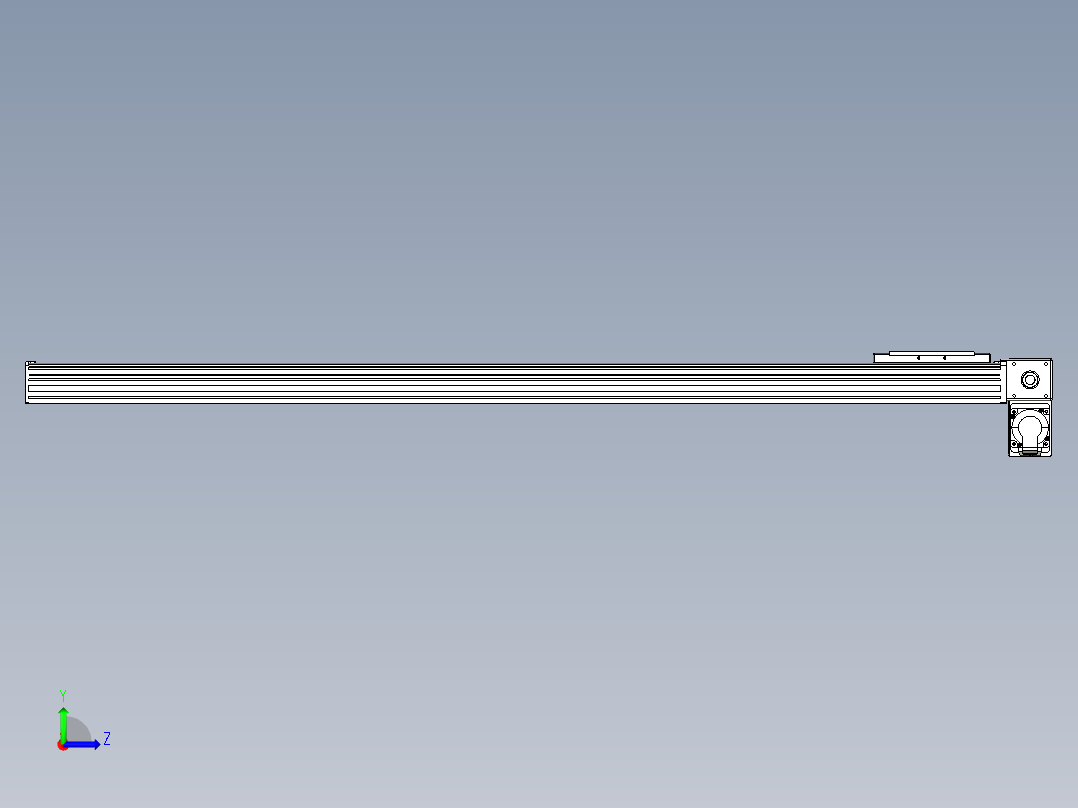同步带全封闭直线模组TPA-HCB-14D-120-L1250-RP-C-P40-N3左视图