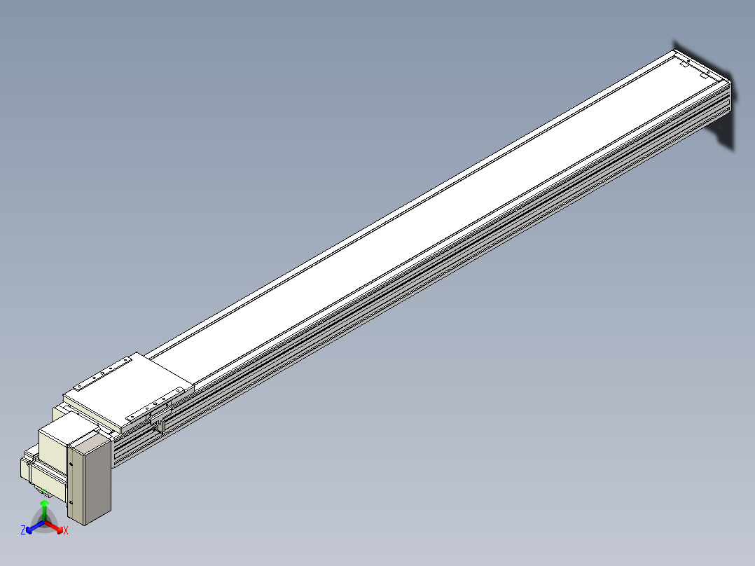 同步带全封闭直线模组TPA-HCB-14D-120-L1250-RP-C-P40-N3正等轴测图