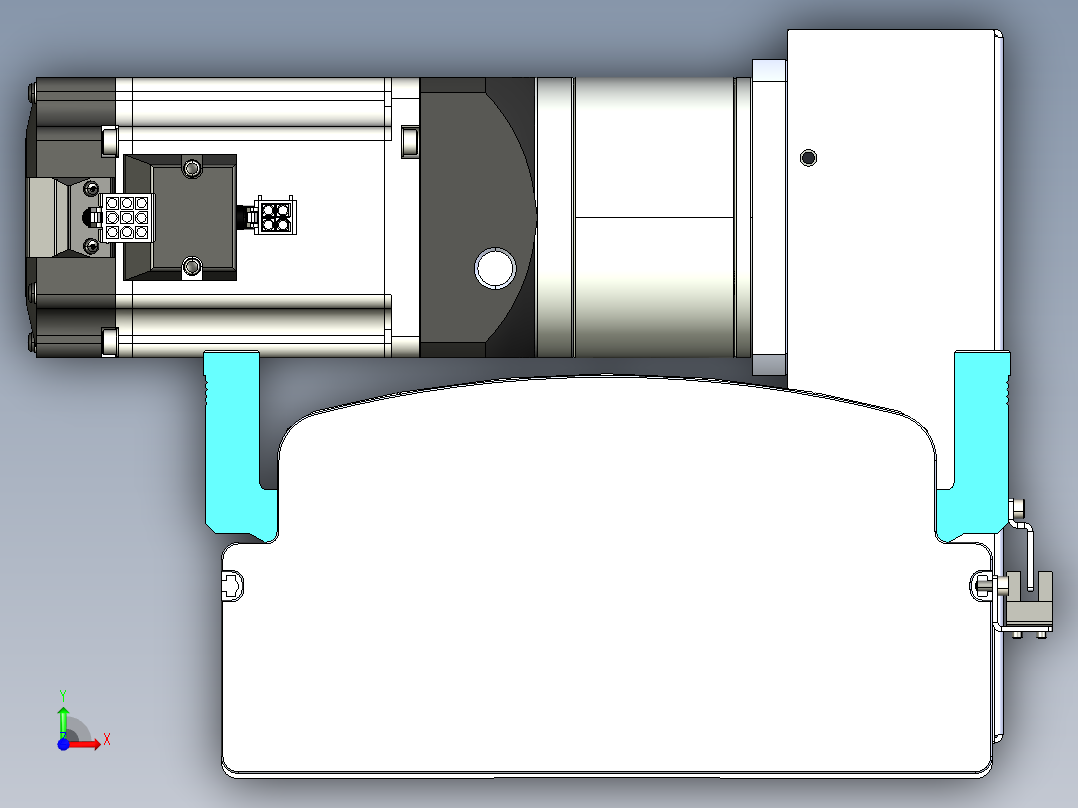 同步带滑台-半封闭B22H-L100-C-S1800-RU-P75-D3-N5前视图