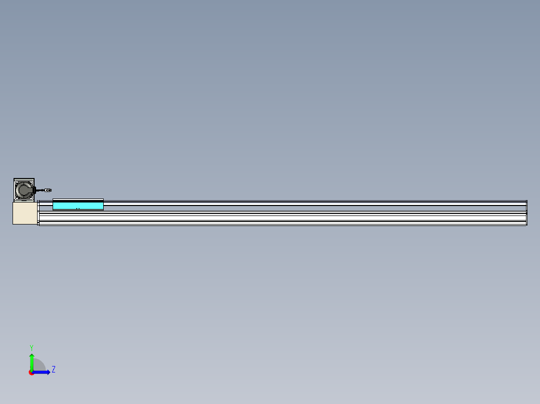 同步带滑台-半封闭B22H-L100-C-S1800-RU-P75-D3-N5左视图