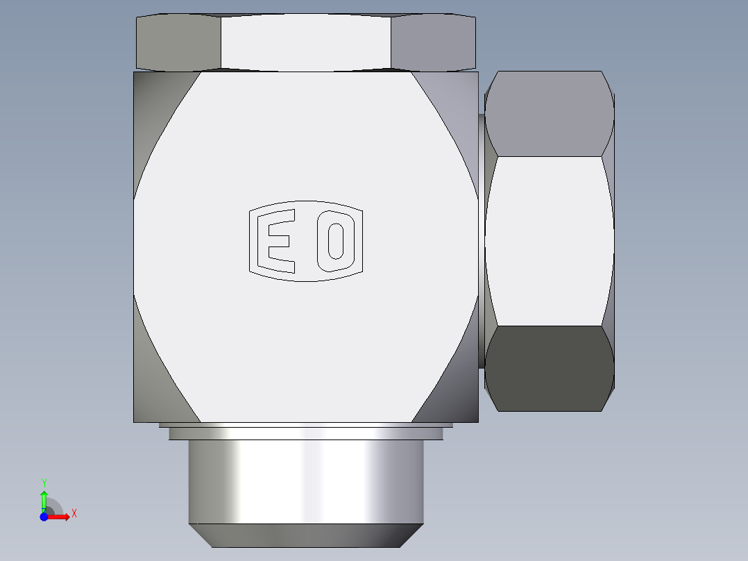 卡套式工业通用硬管接头EO_High_pressure_banjo_elbow_WH42ZLMKDSCF前视图