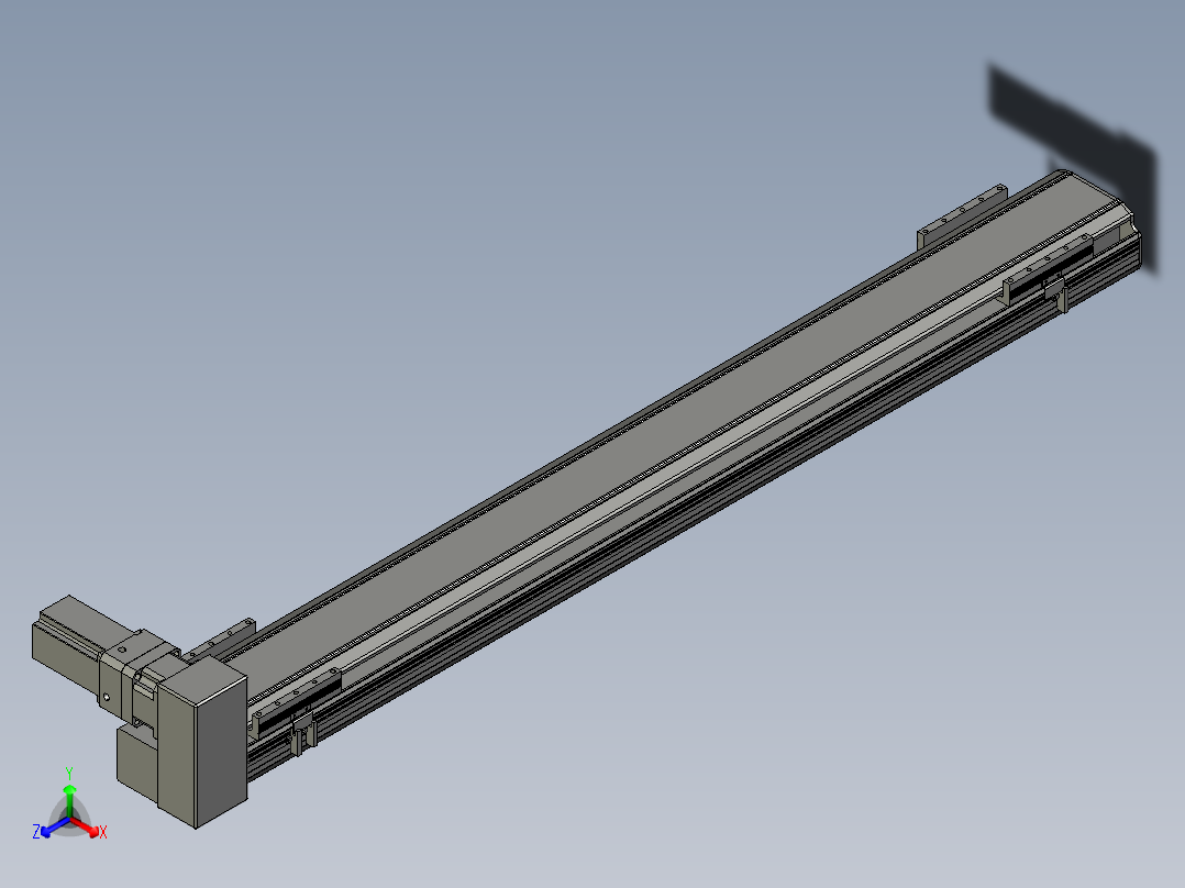直线模组LHB17-L40-S1350-RU设计图纸正等轴测图