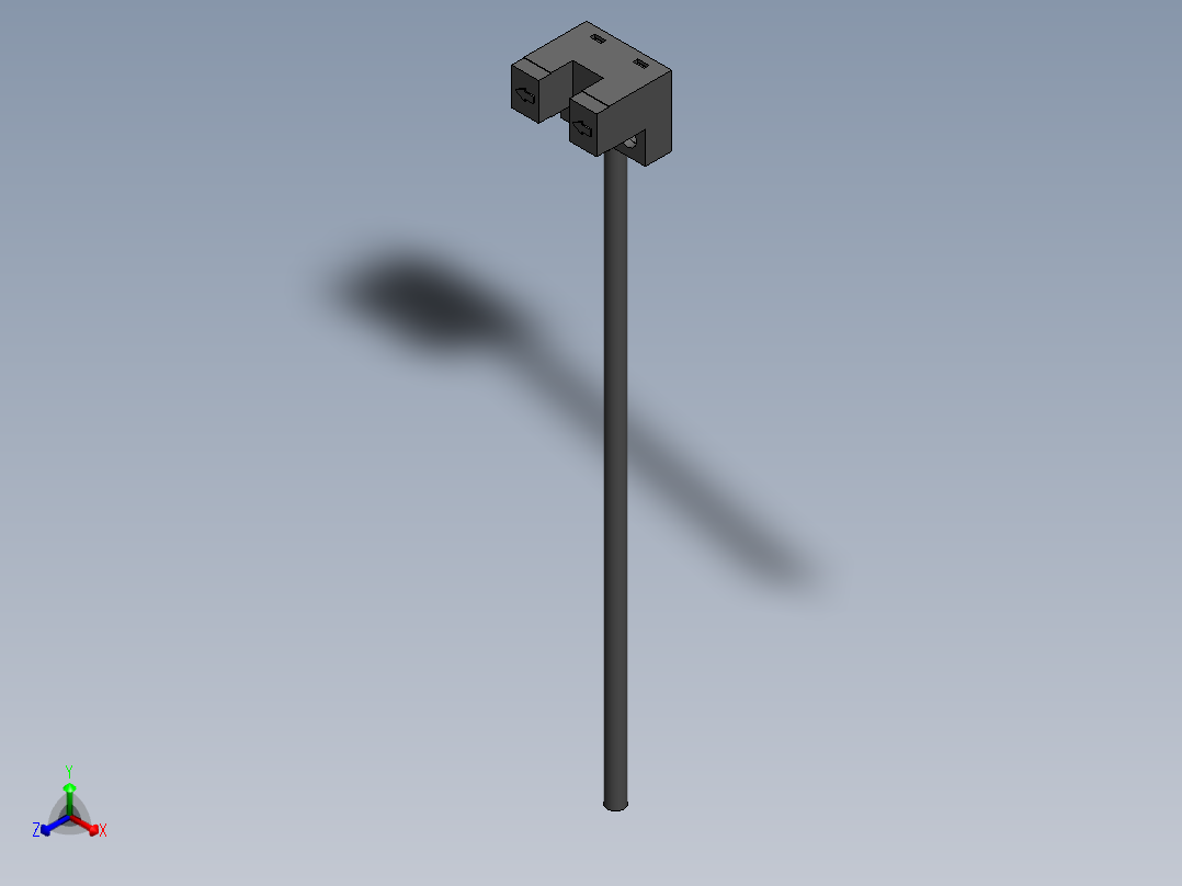 20系列槽型光电（空间紧凑型）导线引出型FC-SPV205Z正等轴测图