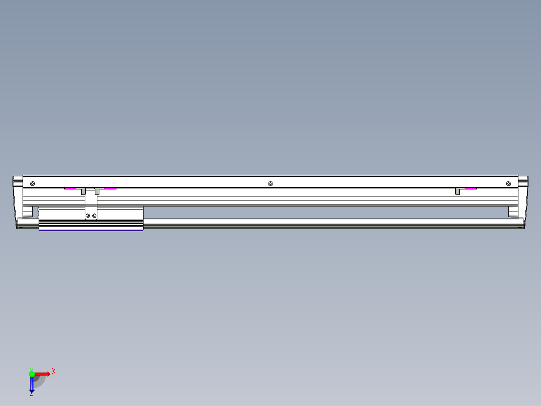 威洛博VL系列直线电机模组-VL14S2-S550俯视图