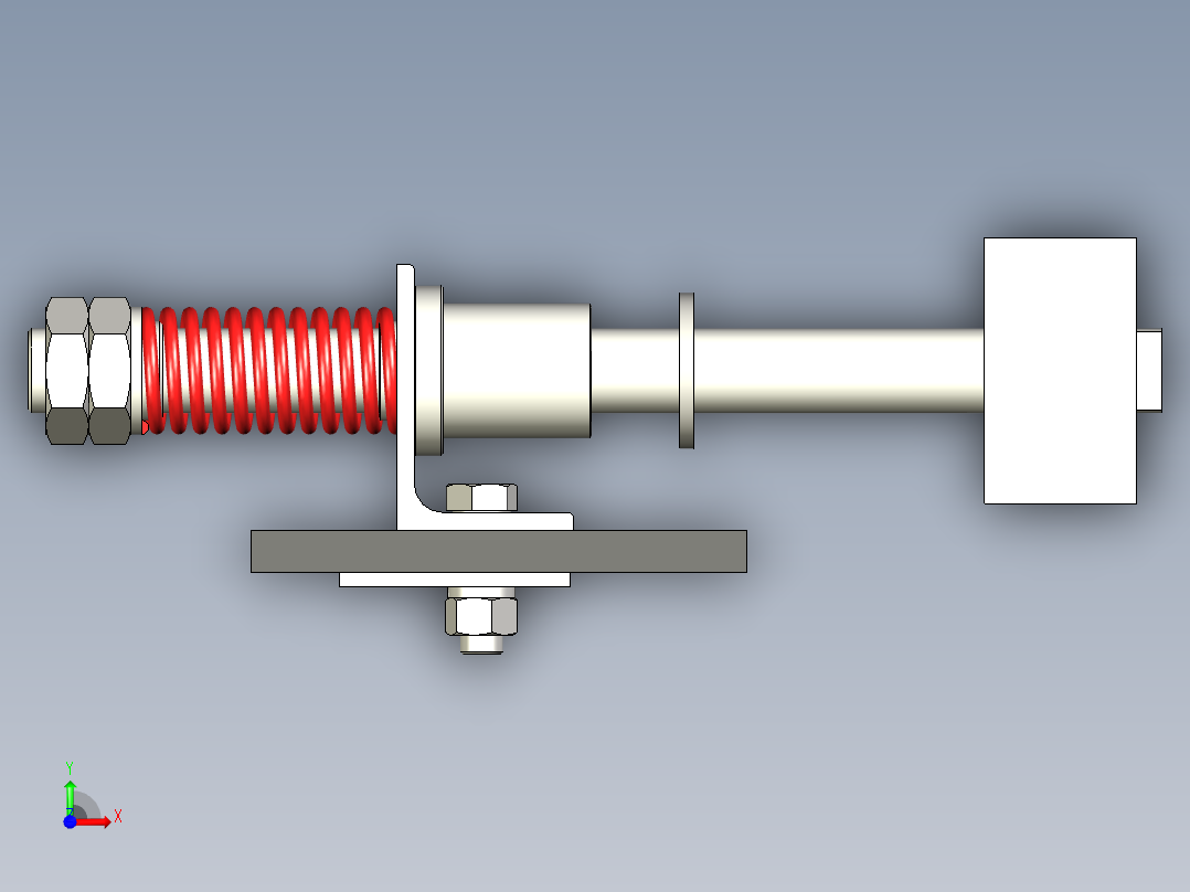 TD75型带式输送机弹簧清扫器 TD2E4前视图