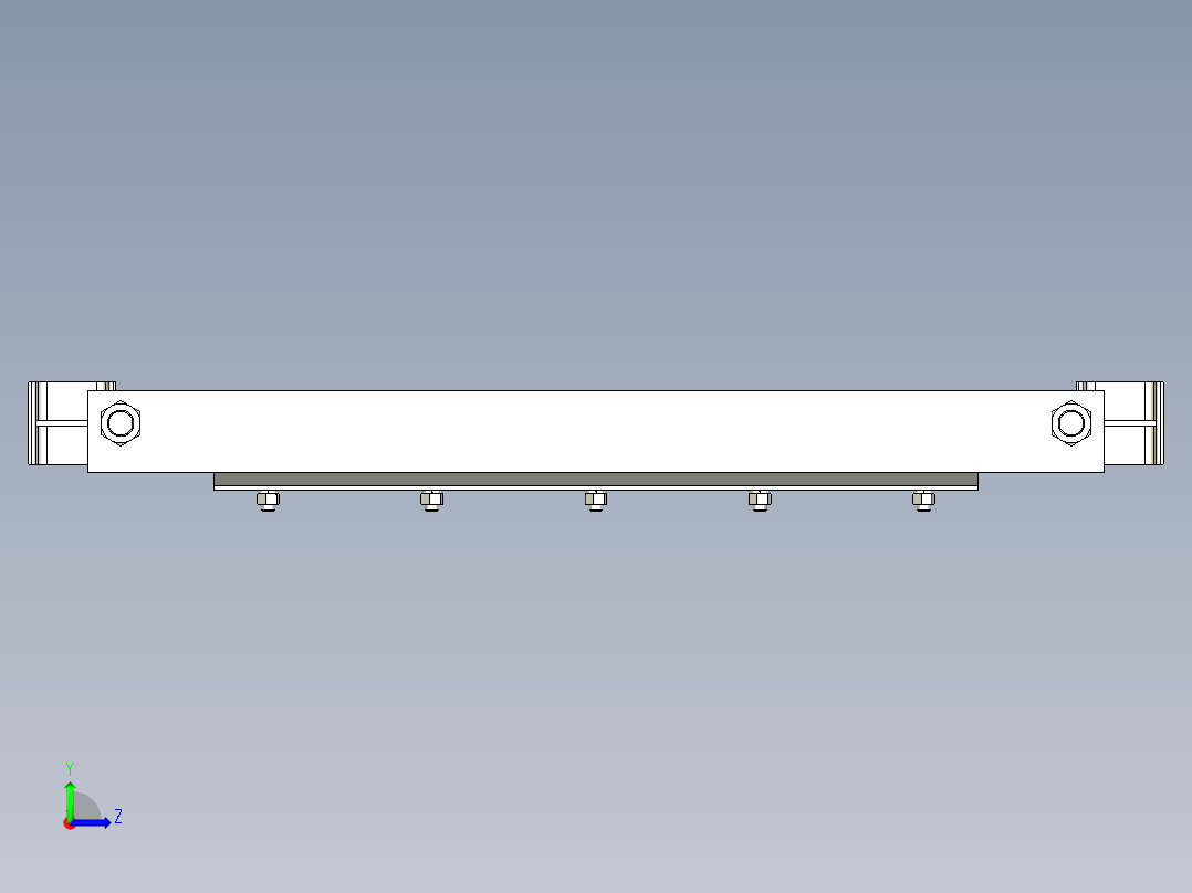 TD75型带式输送机弹簧清扫器 TD2E4左视图