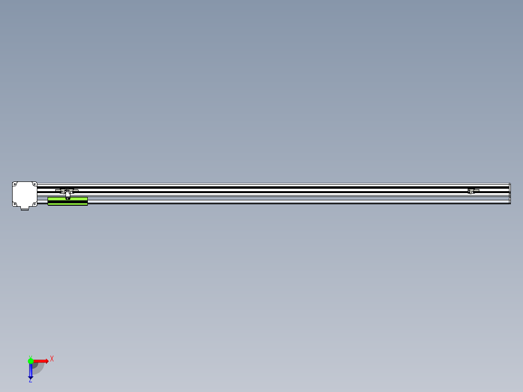 同步带滑台-半封闭B13-L90-S1400-R-Z86-D3俯视图