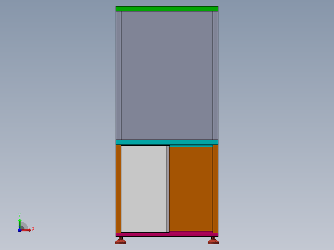 一个不锈<span style='color: red'>钢制</span>作<span style='color: red'>的</span>柜子