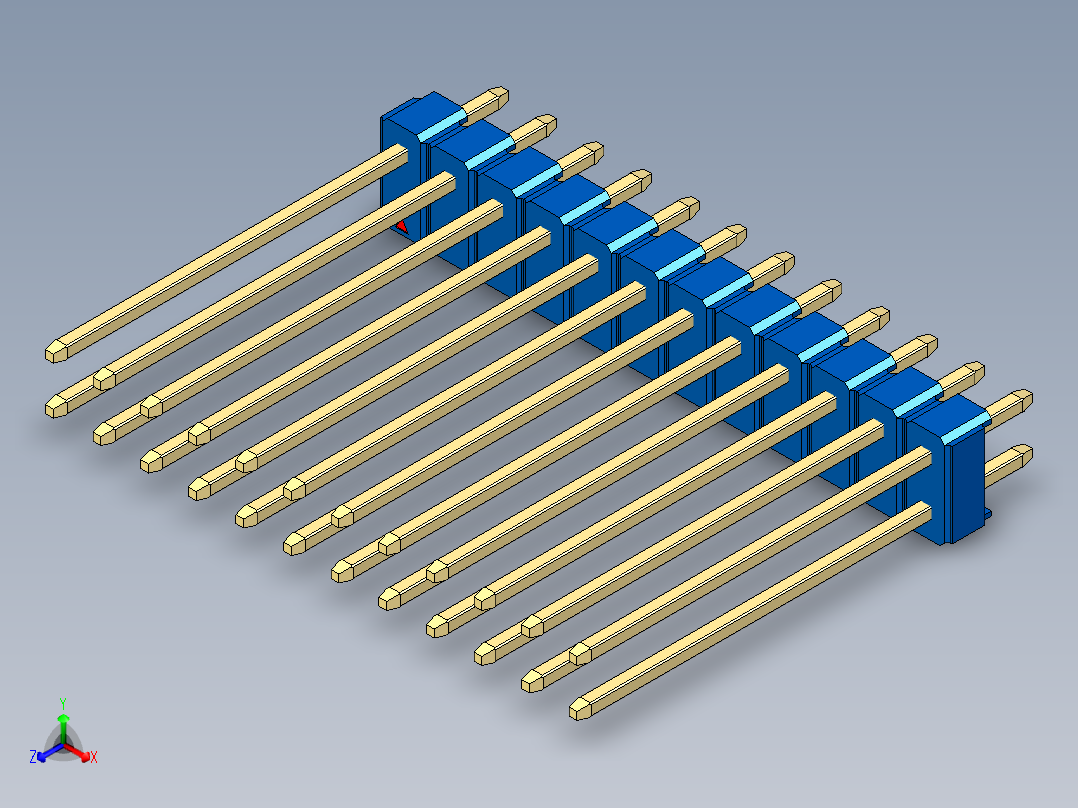 彩色公头100mil（2.54mm）系列-DS1021_blue_2x12p_100mil_Type19_rev1.0