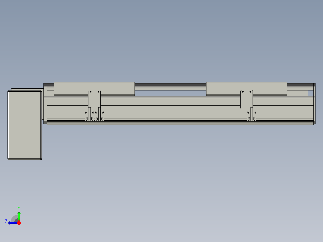 直线模组LHB21-L40-S400-RD设计图纸右视图