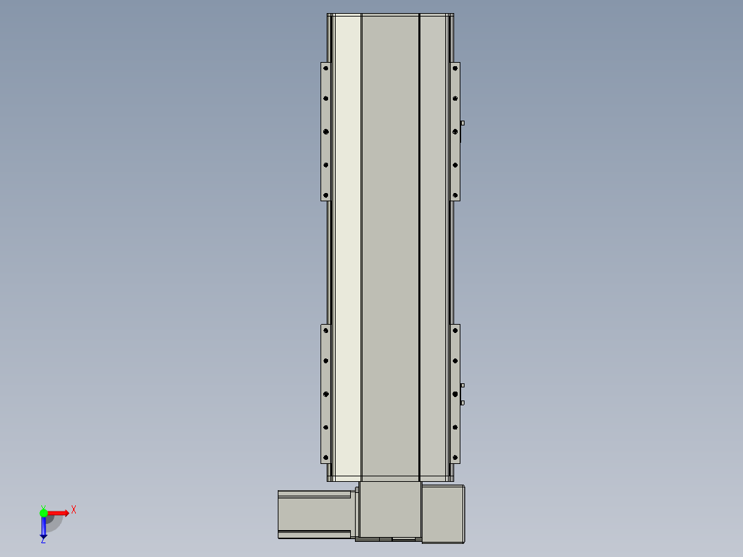 直线模组LHB21-L40-S400-RD设计图纸俯视图