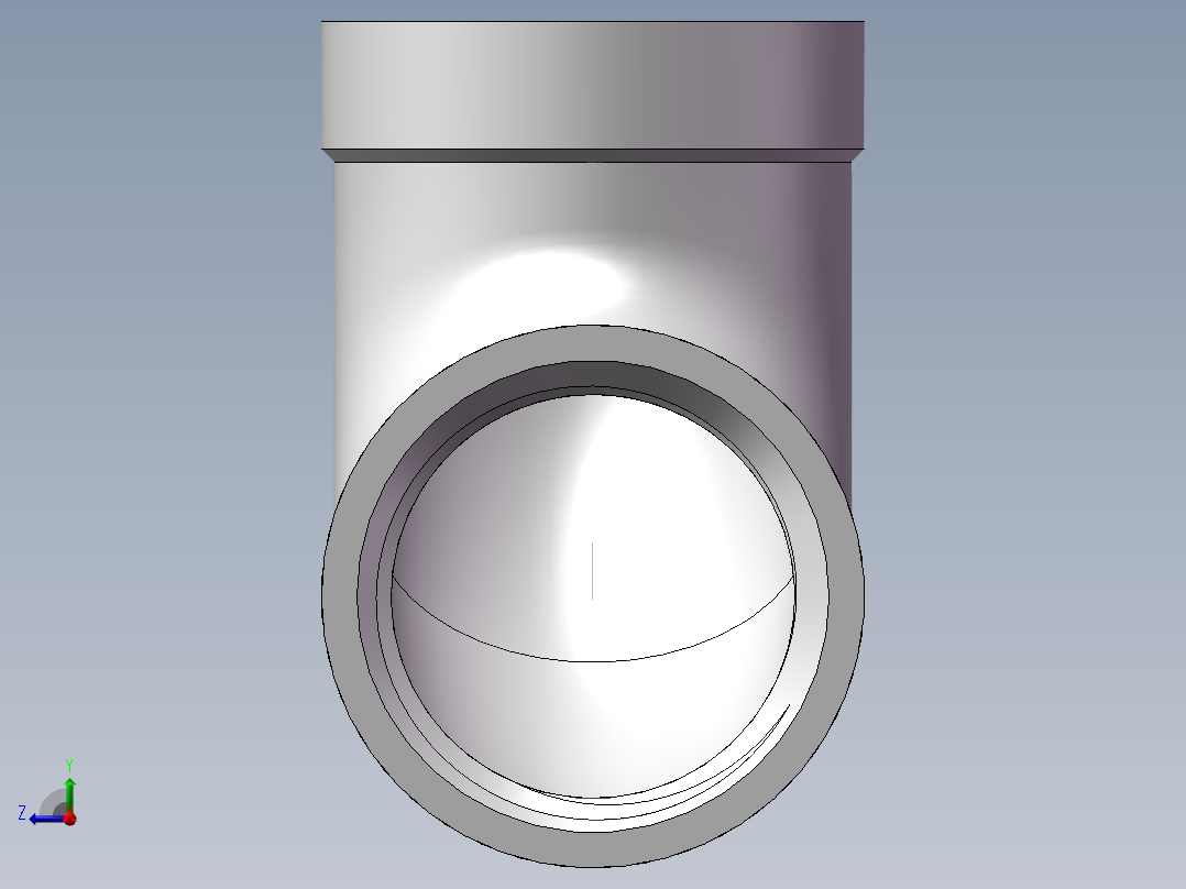 弯头-90°等径 DN15右视图