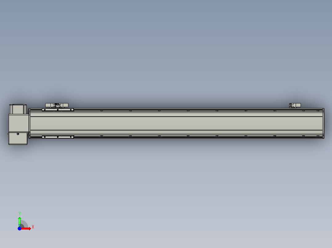 同步带滑台-半封闭B10H-L45-S800-LD-P40-D3前视图