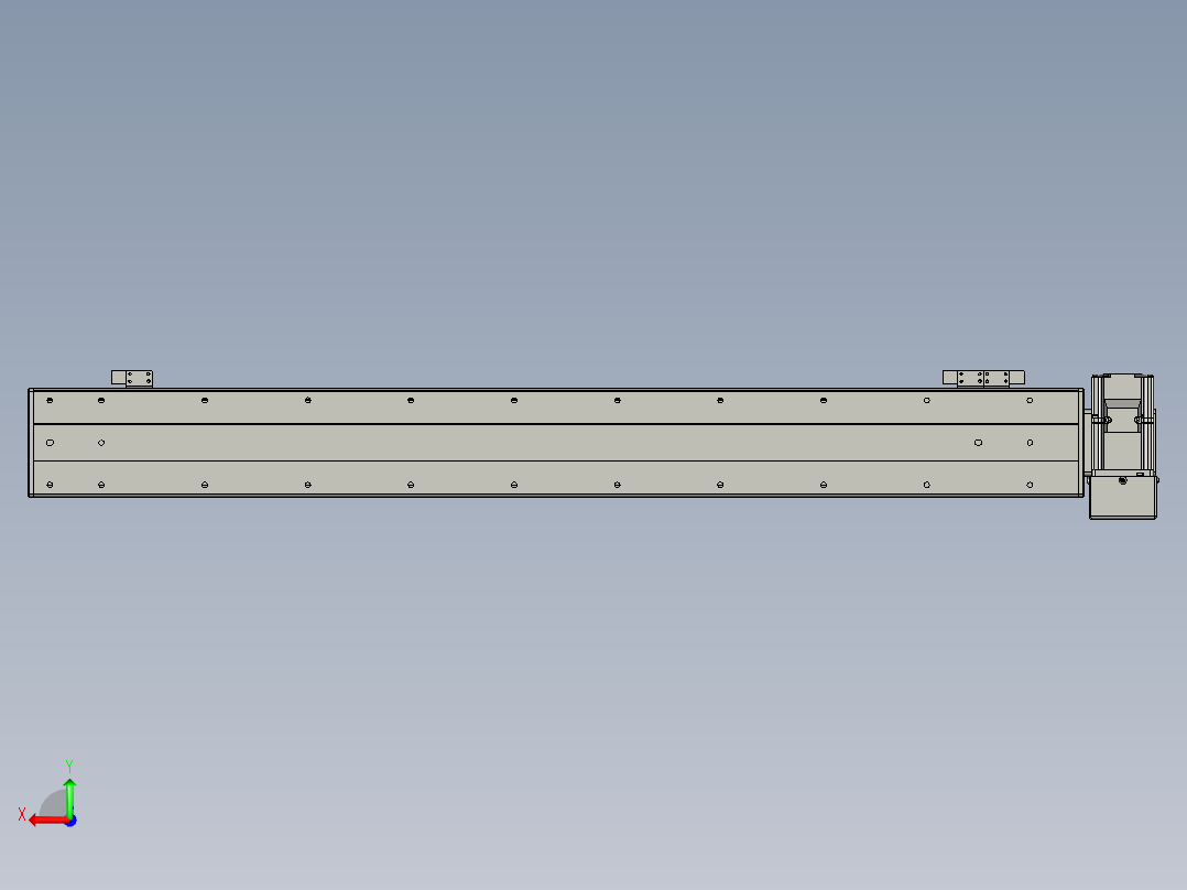 同步带滑台-半封闭B10H-L45-S800-LD-P40-D3后视图