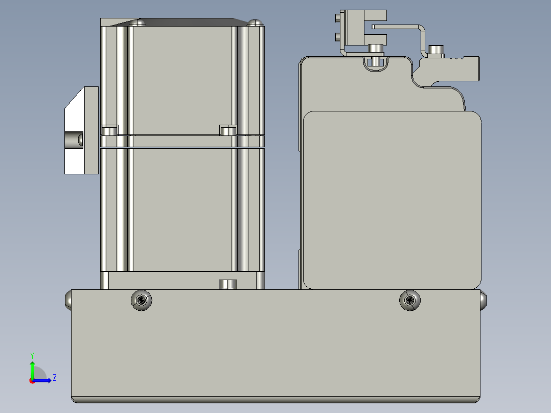 同步带滑台-半封闭B10H-L45-S800-LD-P40-D3左视图