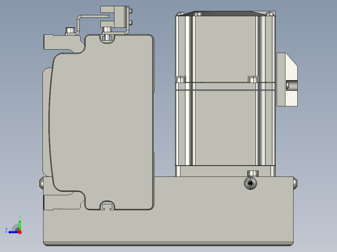 同步带滑台-半封闭B10H-L45-S800-LD-P40-D3右视图