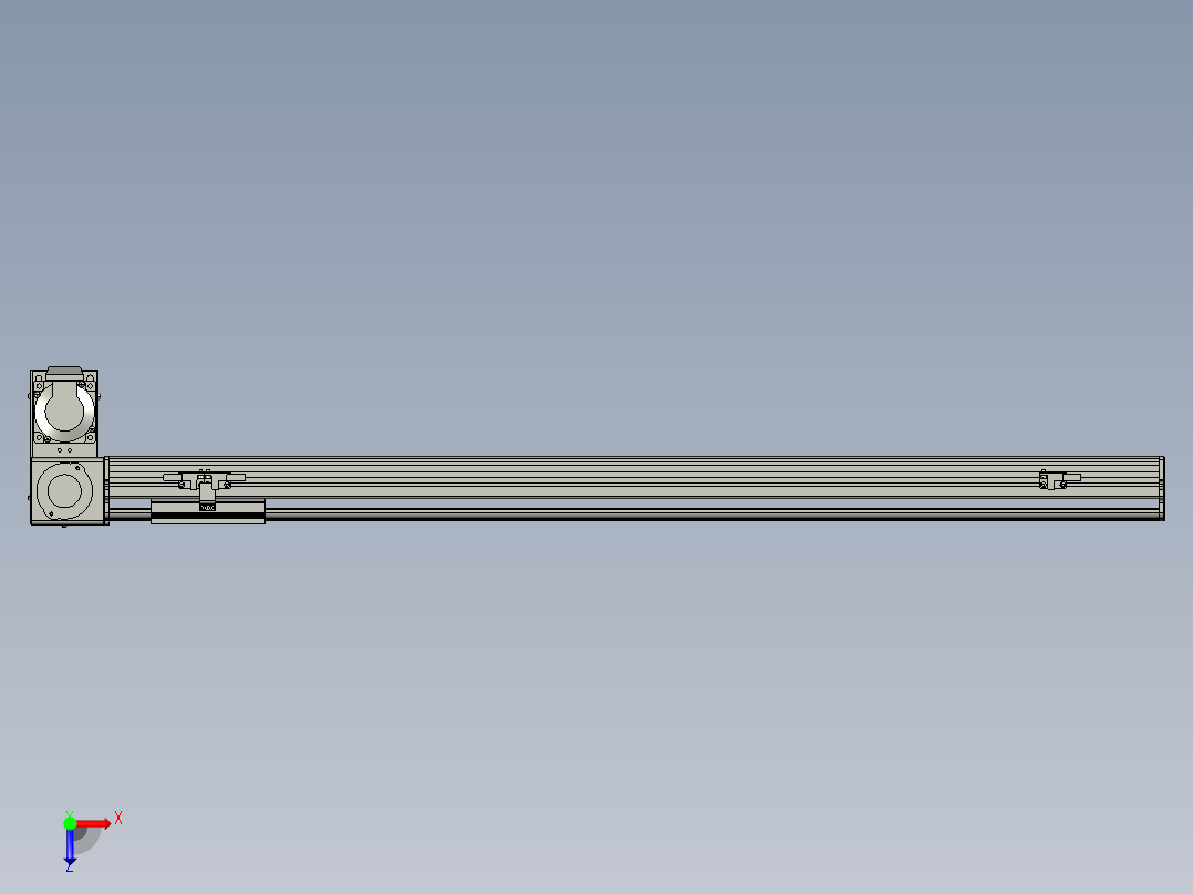 同步带滑台-半封闭B10H-L45-S800-LD-P40-D3俯视图