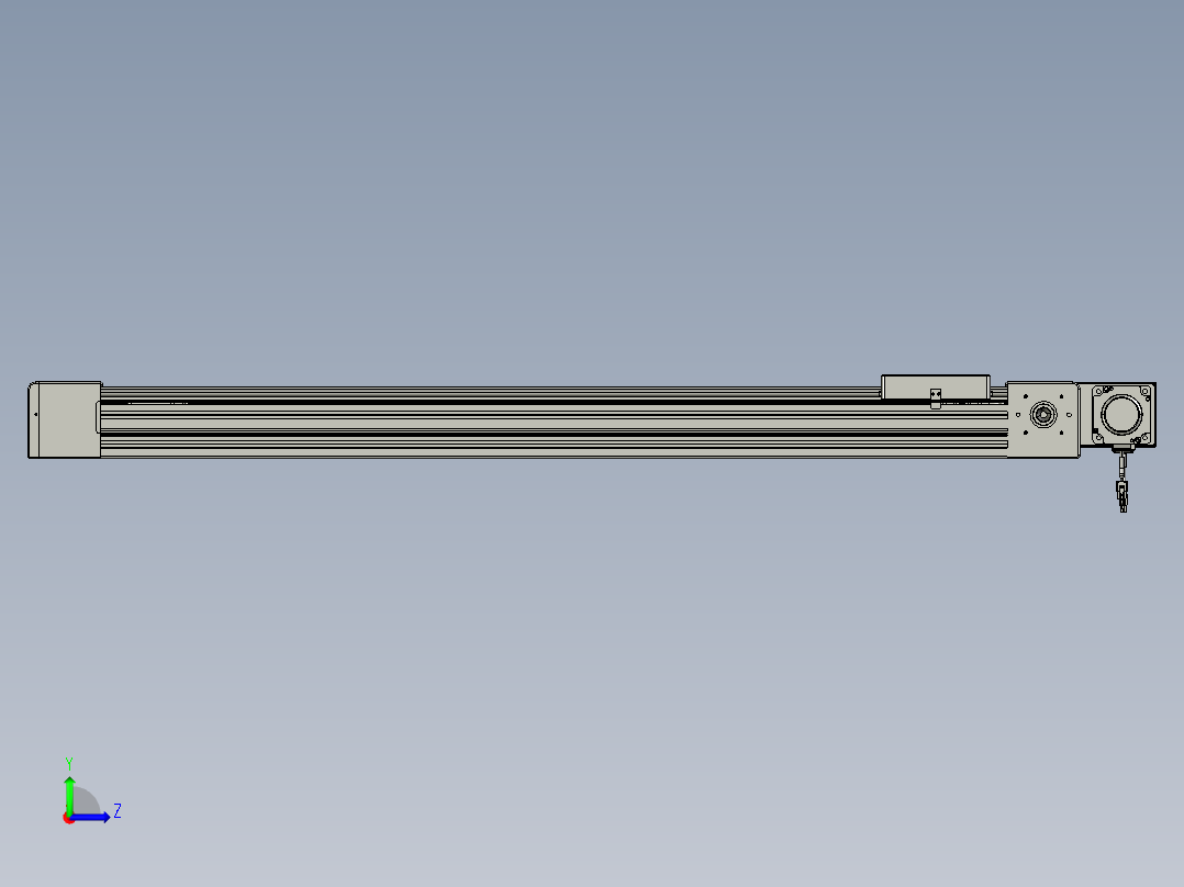 威洛博直线电机模组EB8-L100-S1050-BL-P75-MS3左视图