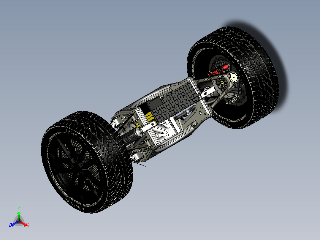 712电动动力驱动系统PROE设计正等轴测图