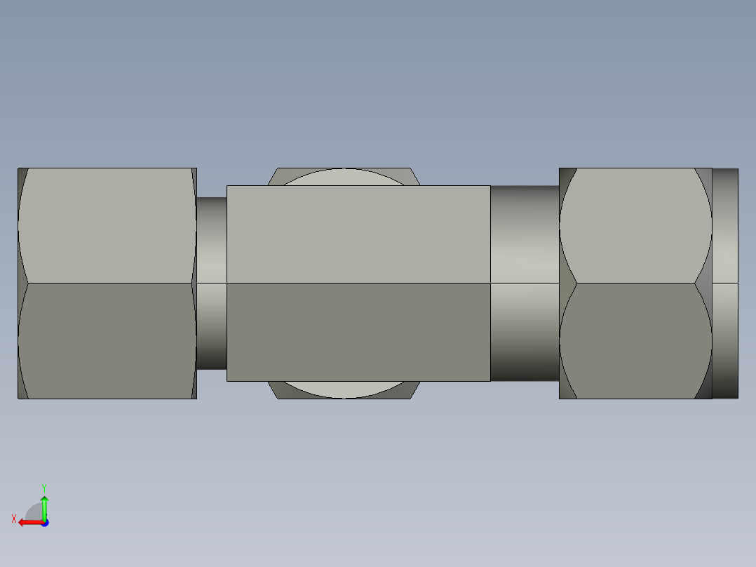 卡套式工业通用硬管接头12_r6bu-s后视图