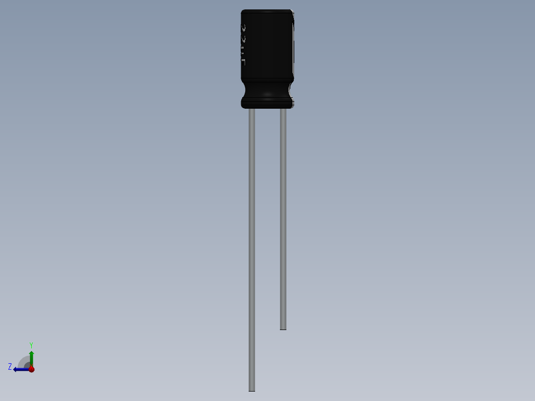 电容器 二极管 电阻器-Capacitor 22uF-16V右视图