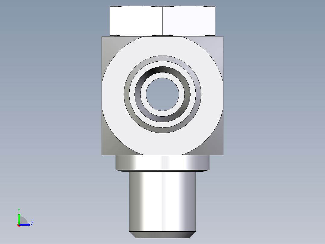 卡套式工业通用硬管接头EO_High_pressure_banjo_tee_TH08LMOMDCF左视图