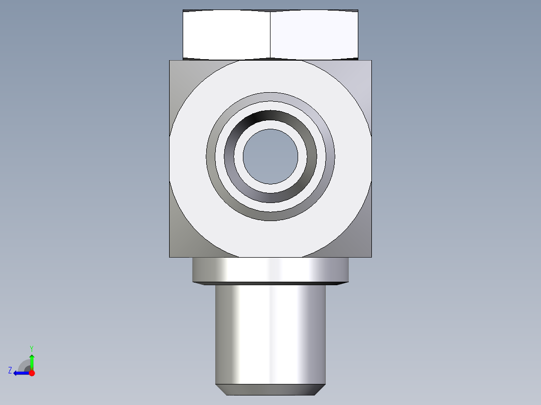 卡套式工业通用硬管接头EO_High_pressure_banjo_tee_TH08LMOMDCF右视图