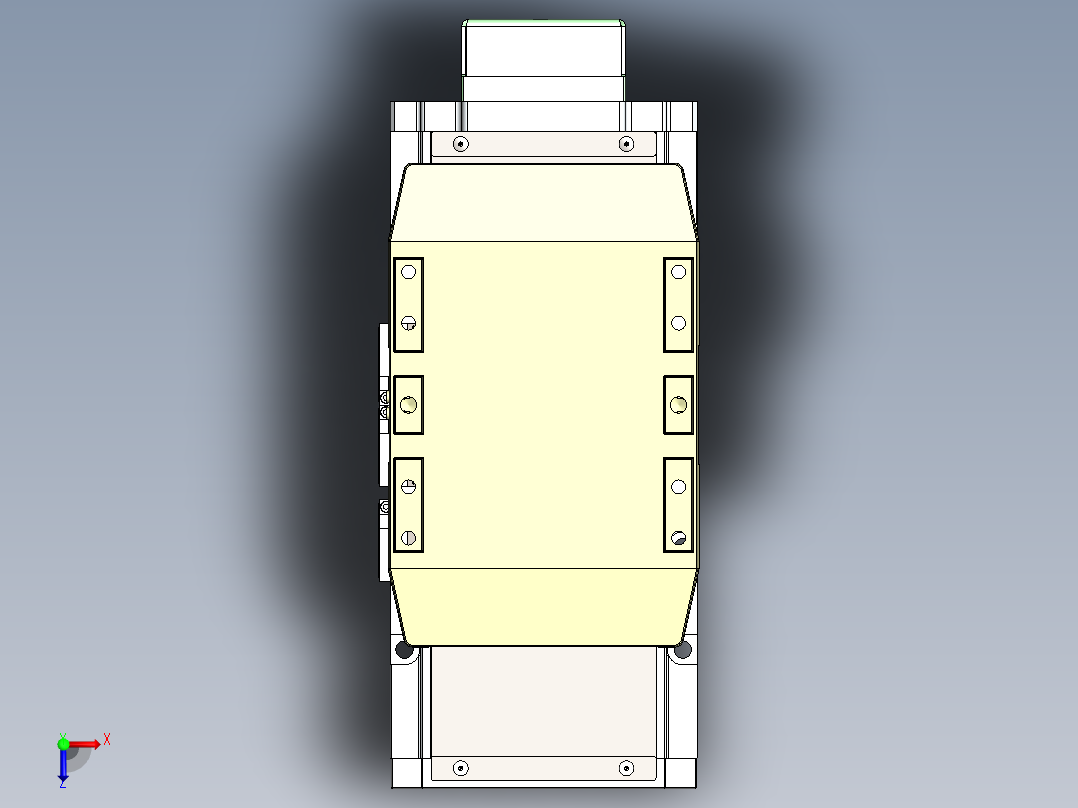 GTH内嵌丝杆全封闭GTH15-BM-750W俯视图