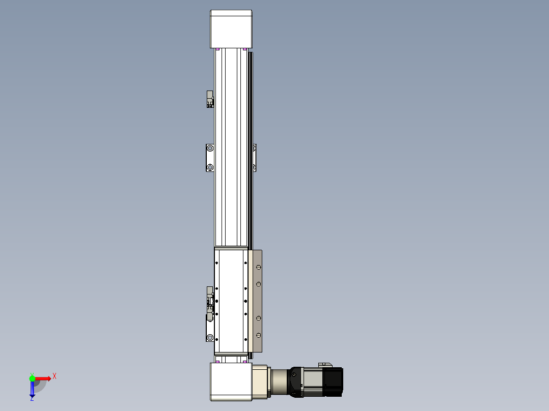 同步带滑台-欧规B8H-L176-S450-L-ZP40-D3-N5俯视图