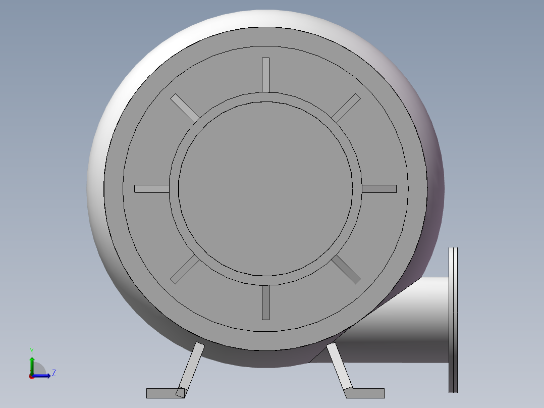 HTB200-2002透浦式多段式鼓风机左视图