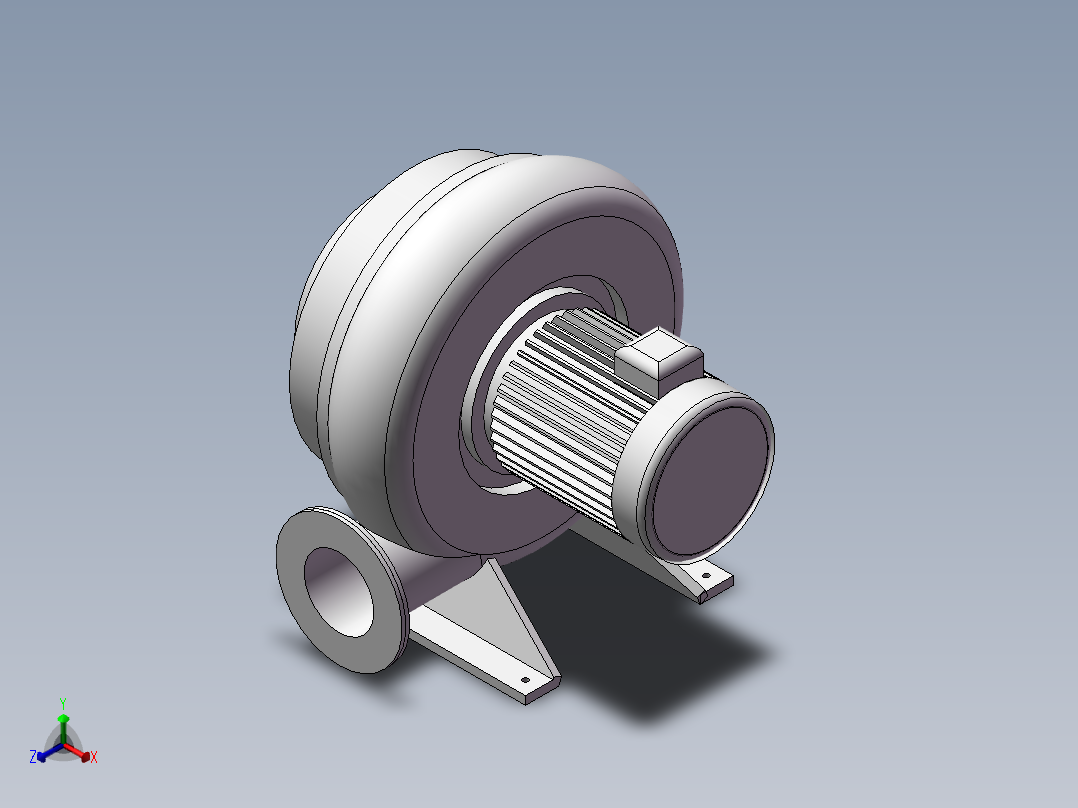 HTB200-2002透浦式多段式鼓风机正等轴测图